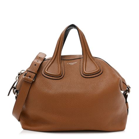 GIVENCHY Grained Calfskin Medium Nightingale Brown